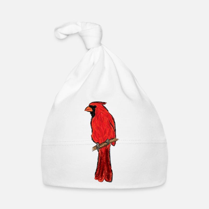 Rotkardinal / Northern Cardinal Design I Baby Bio-Mütze