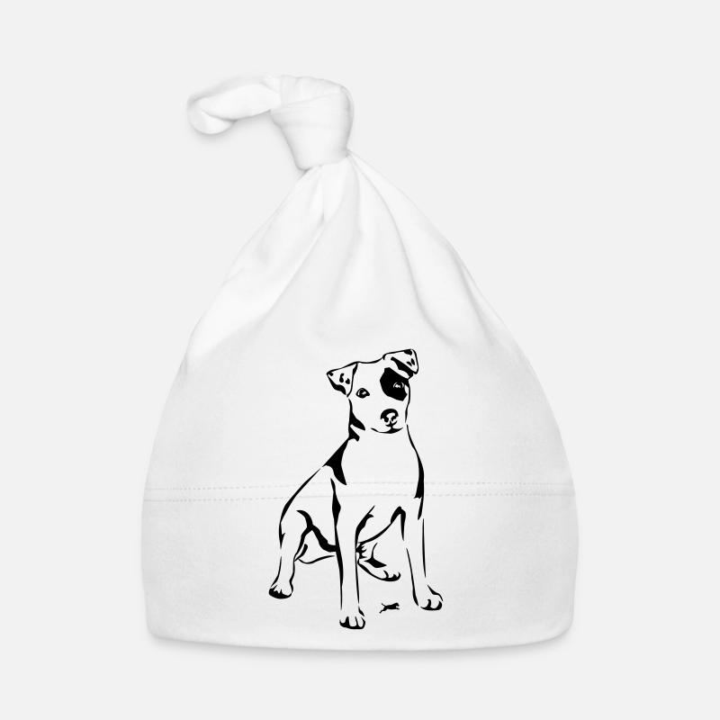 Jack Russel - Baby Bio-Mütze - Weiß