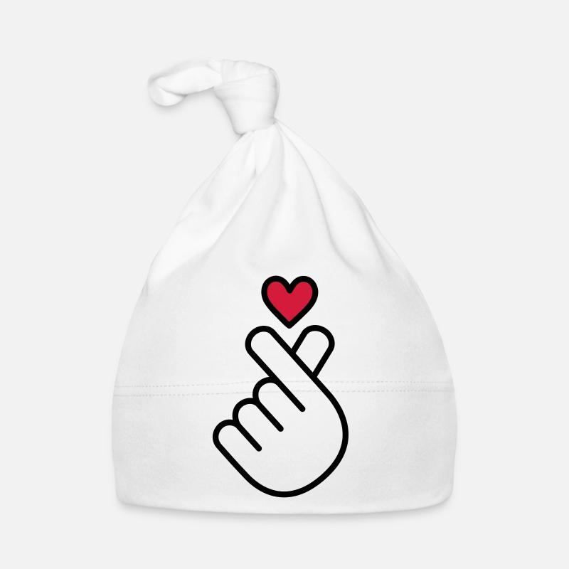 Cuore K-pop, simbolo della musica pop Corea K, dito, mano Cappellino ecologico per neonato