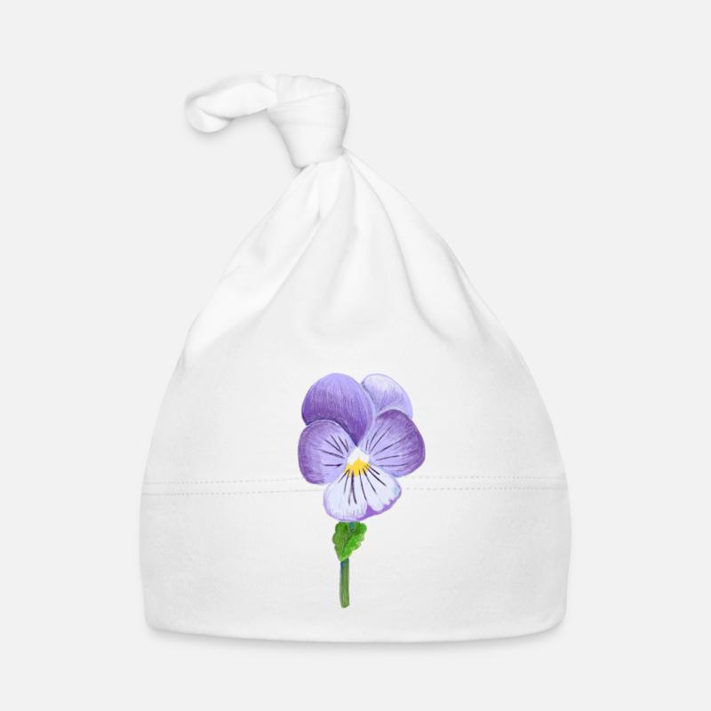 Viola tricolor Baby Bio-Mütze