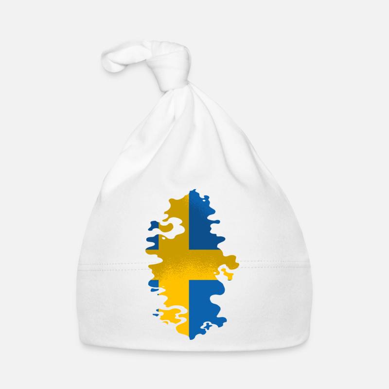 Suède Drapeau Scandinavie Drapeau suédois Bonnet bio Bébé