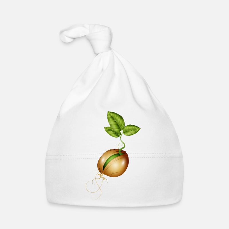 germination de petites graines dans le sol Bonnet bio Bébé