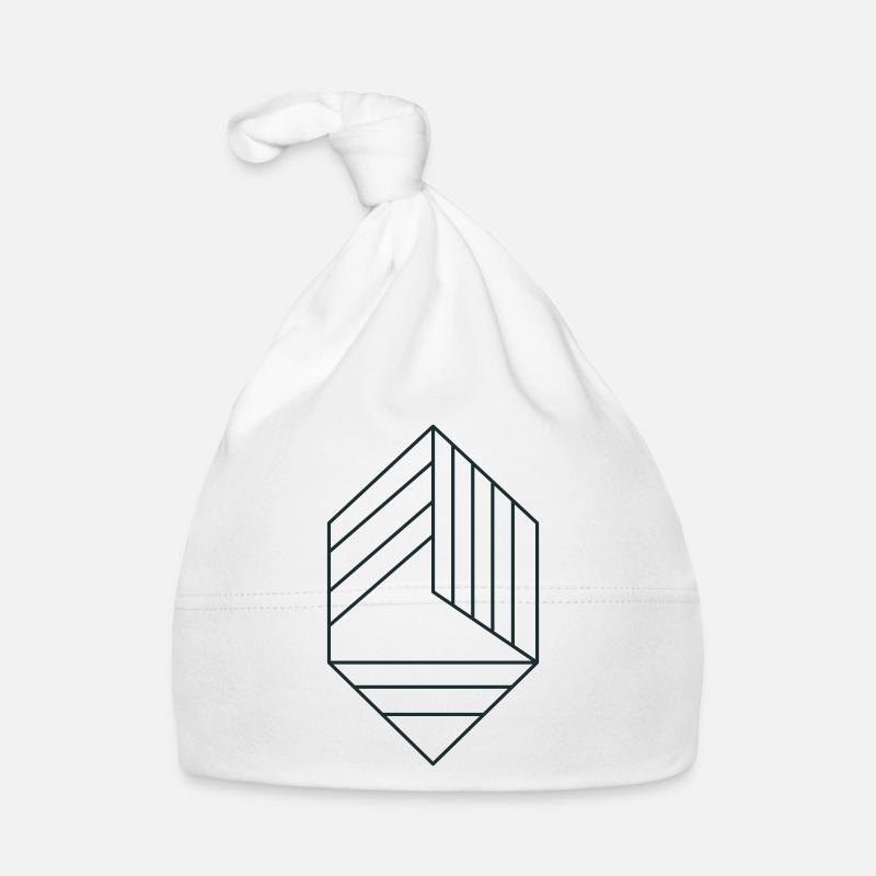 diamond with lines Organic Baby Cap