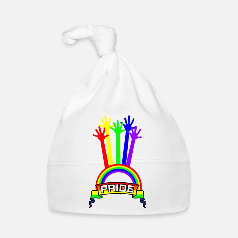 Pride Hände Regenbogen Baby Bio-Mütze