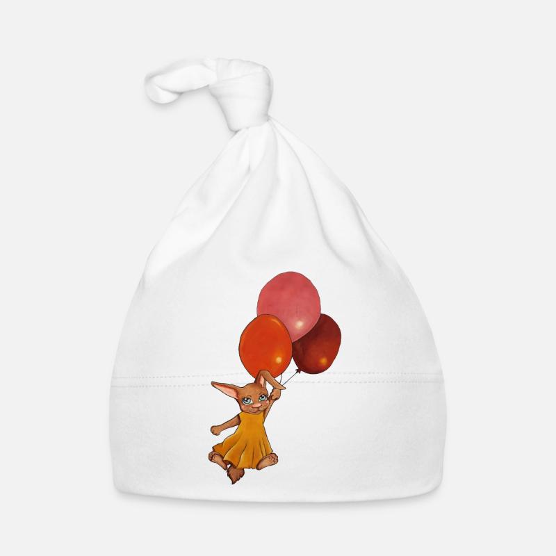 Rabbit with balloons Organic Baby Cap