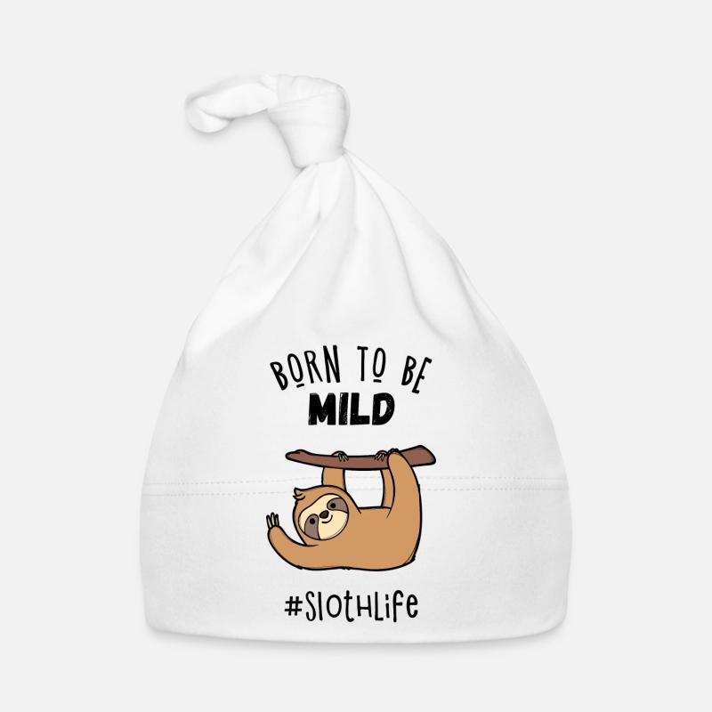 Jungle Cool Statement Sloth Jungle Mammal Organic Baby Cap