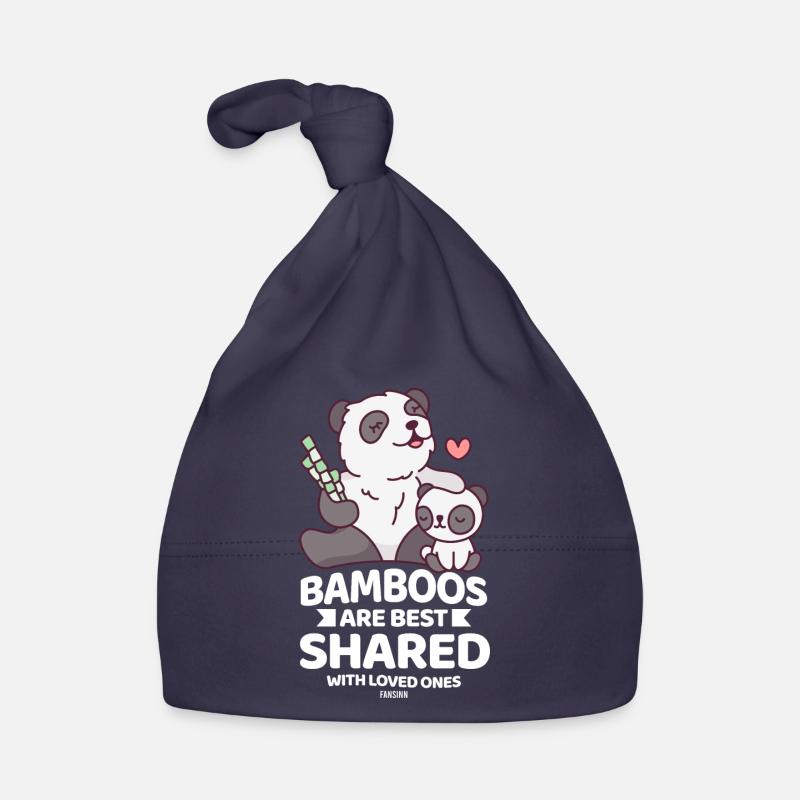 Panda mère panda bébé panda amant bambou Bonnet bio Bébé