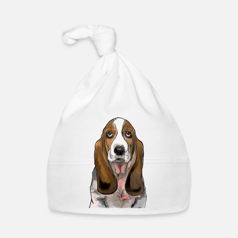 Basset - Bonnet bio Bébé - blanc