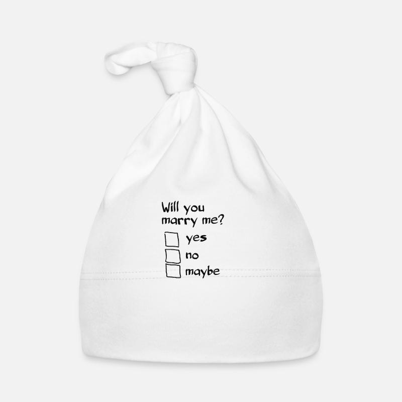 Willst du mich heiraten? Origineller Heiratsantrag Baby Bio-Mütze