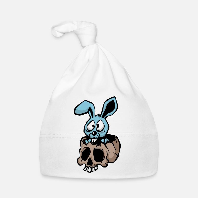 Rabbit in a skull Organic Baby Cap