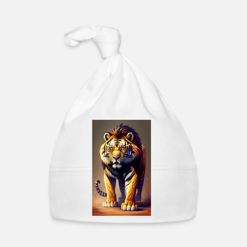 Tiger Lion mix Organic Baby Cap