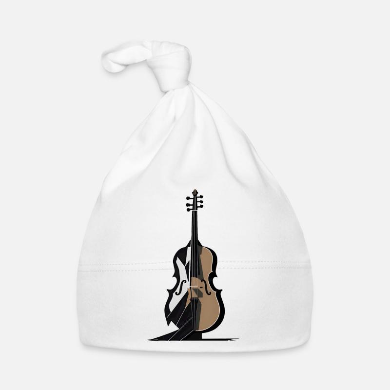 Abstraktes Cello Baby Bio-Mütze
