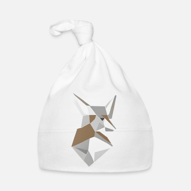 Abstract Shaped Fox Head Organic Baby Cap
