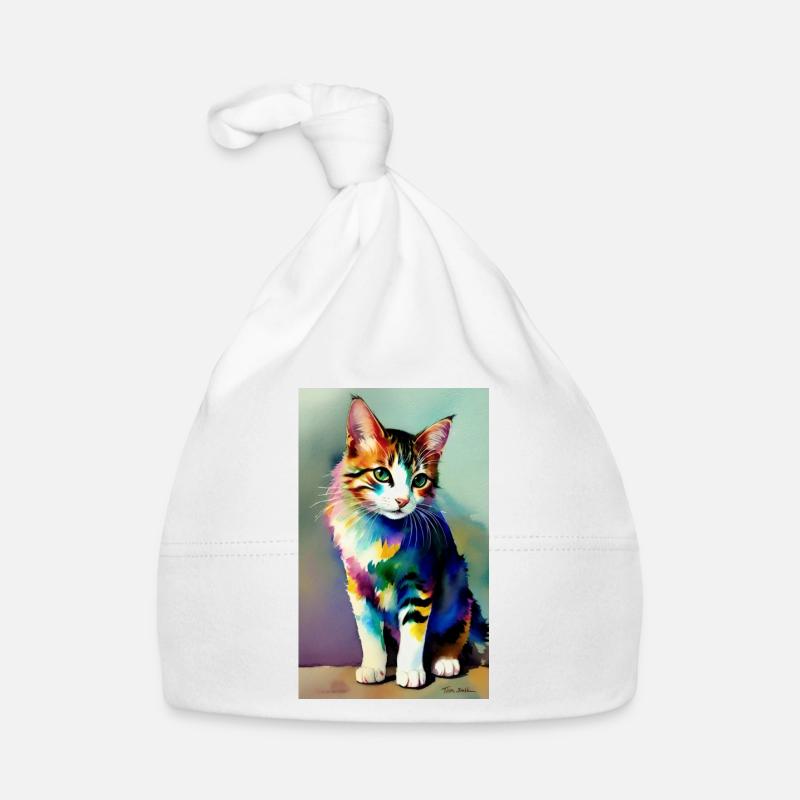 Chat | Animal de compagnie | Fan de chat | mignon | Chaton Bonnet bio Bébé