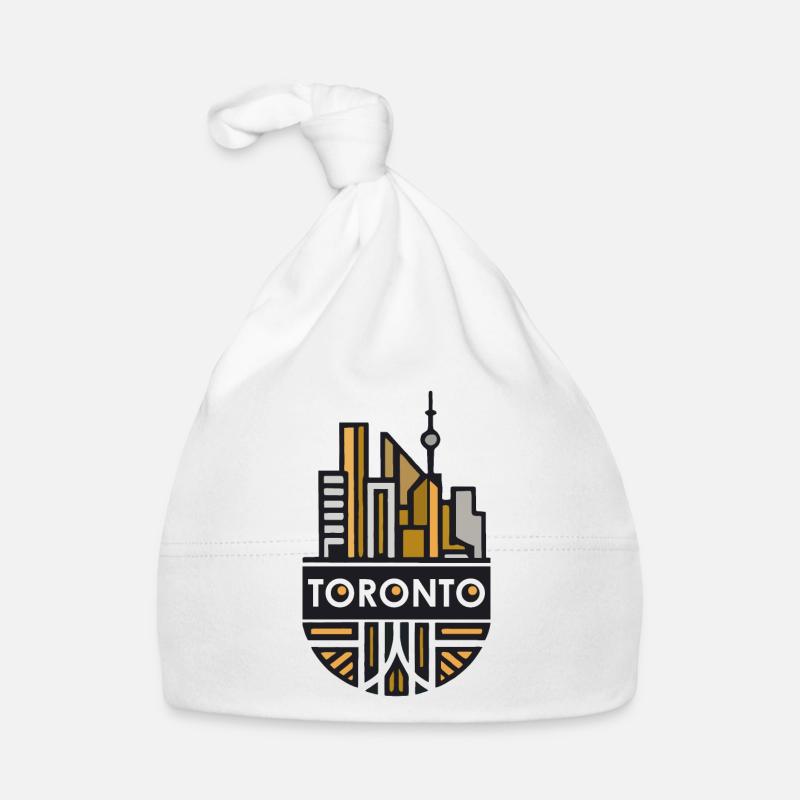 Toronto - Un morceau de Canada - Bonnet bio Bébé - blanc