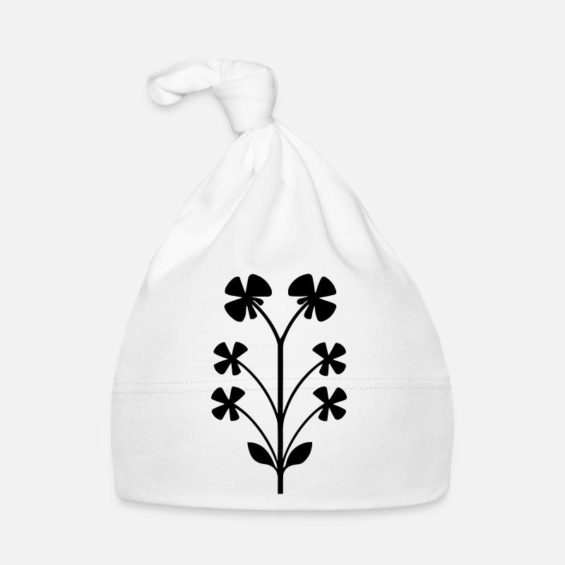 Fleur avec tige Bonnet bio Bébé