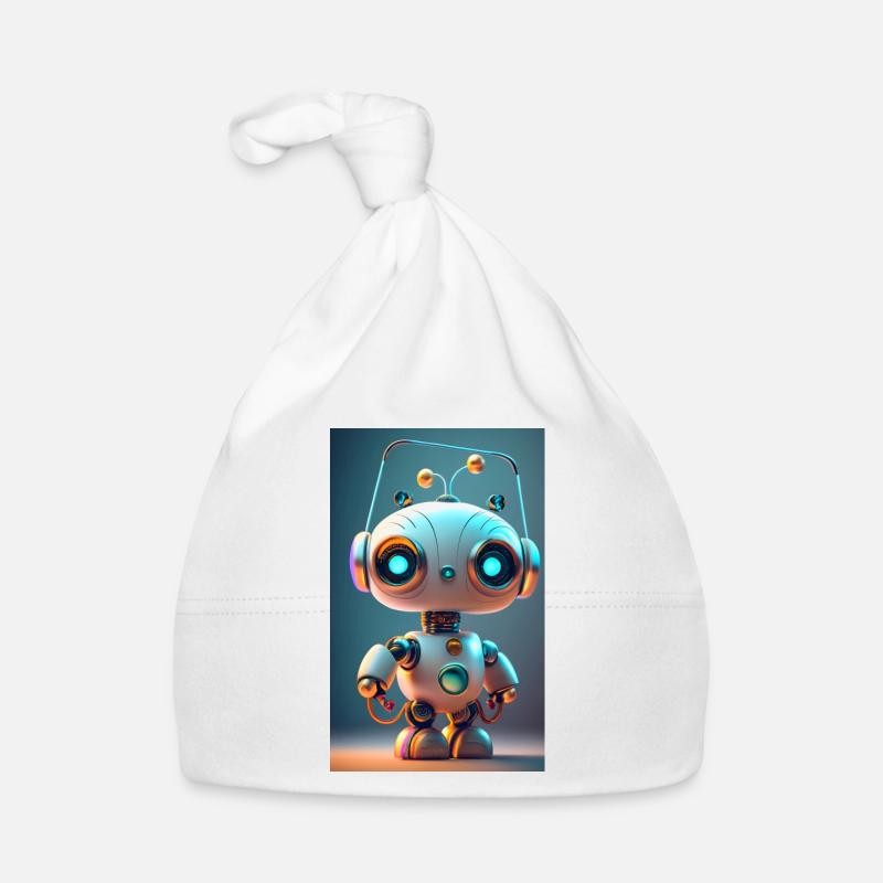 funny robot Organic Baby Cap