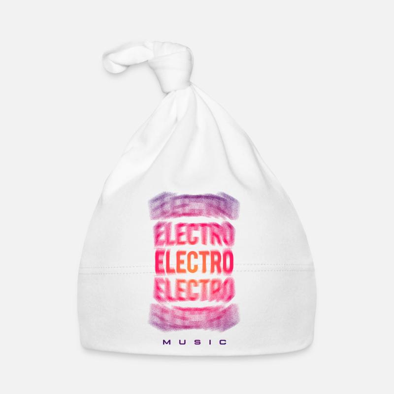 Electro Techno Rave - Baby Bio-Mütze - Weiß