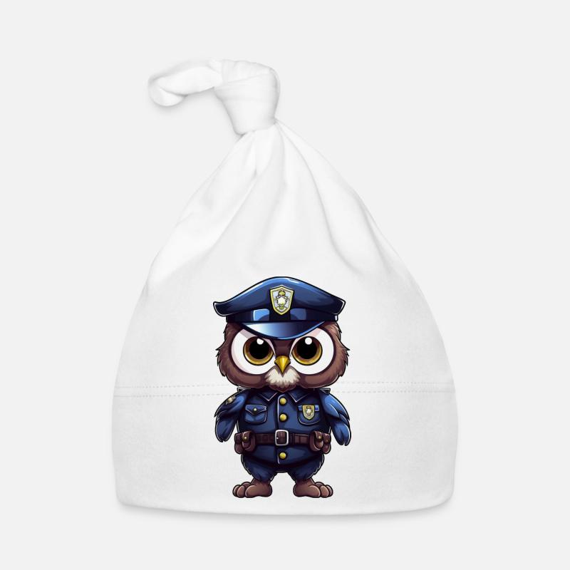 Polizei Eule Baby Bio-Mütze