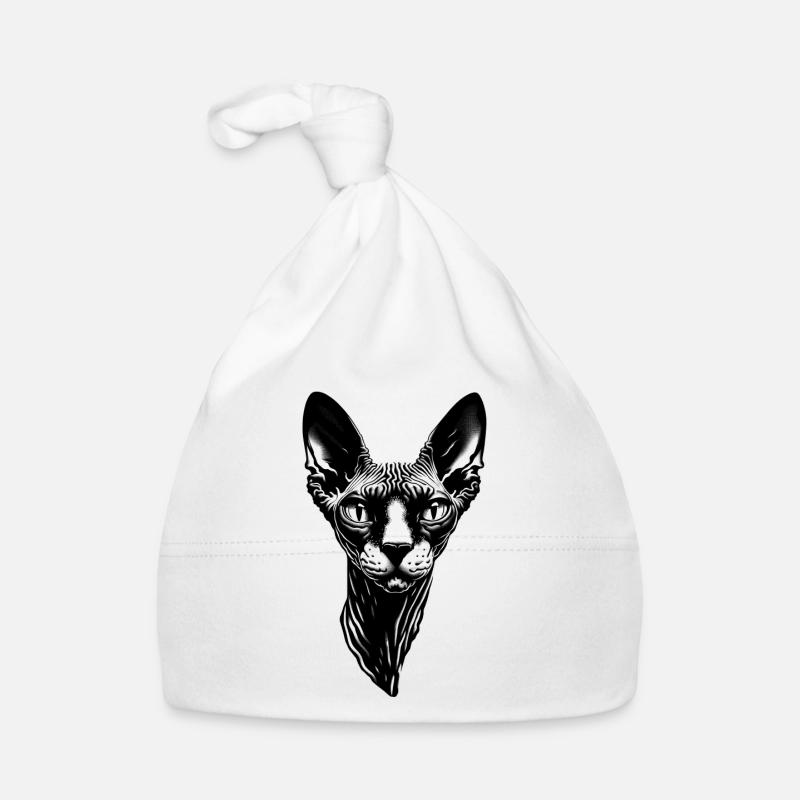 Cat Face: Evil Grinning Organic Baby Cap