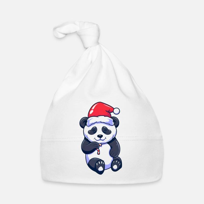 Panda mignon avec chapeau de père Noël Bonnet bio Bébé