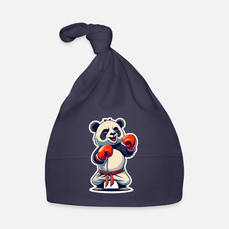 Panda boxt Baby Bio-Mütze