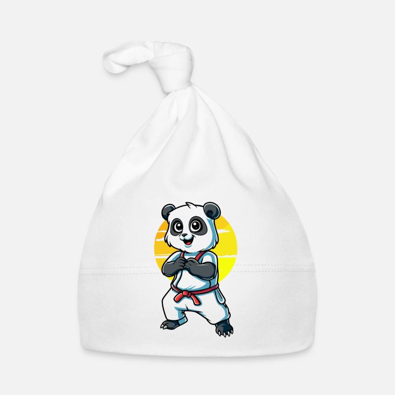 Süsser Kampfsport Panda Baby Bio-Mütze