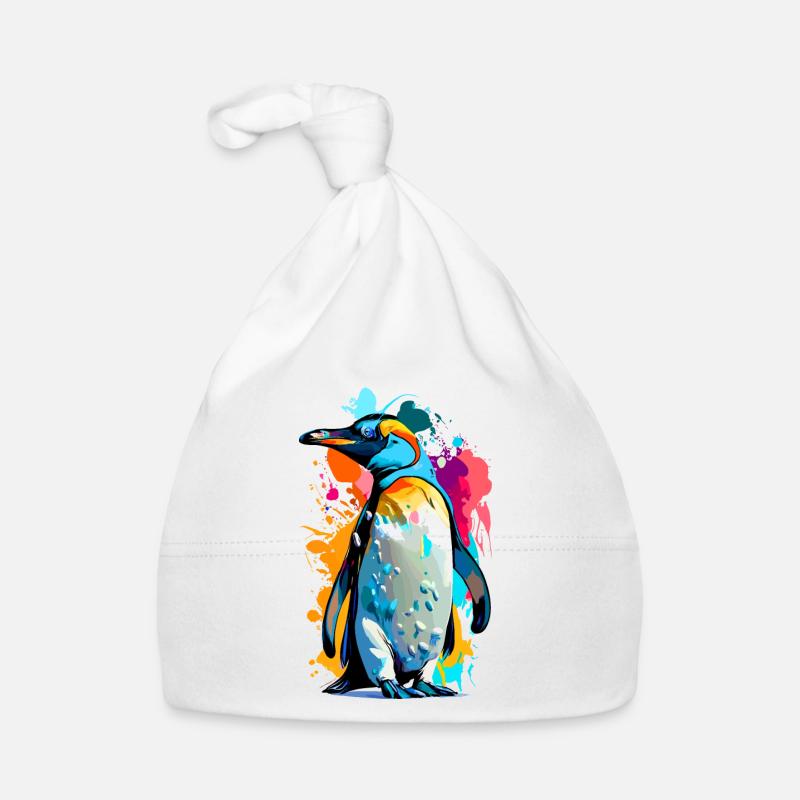 King Penguin - Penguin Colorful Emperor Penguin Bird Organic Baby Cap