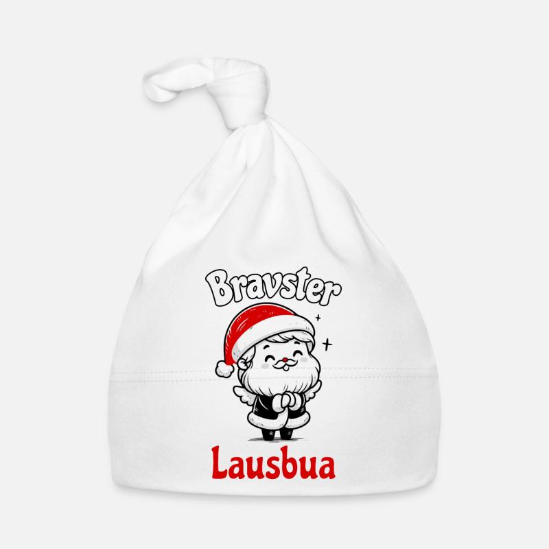 Bravster Lausbua - Baby Bio-Mütze - Weiß