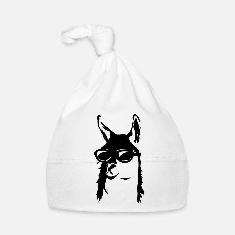 Cool llama with sunglasses Organic Baby Cap