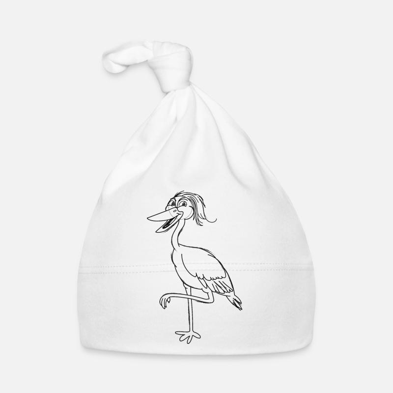 Kranich Baby Bio-Mütze