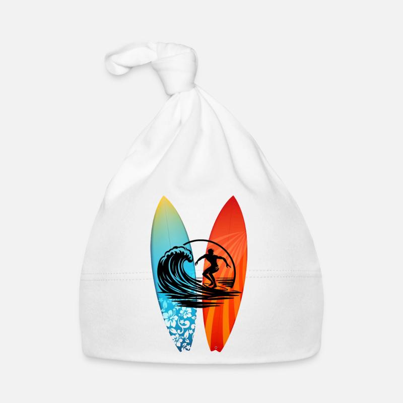 Surfeur planche de surf Bonnet bio Bébé