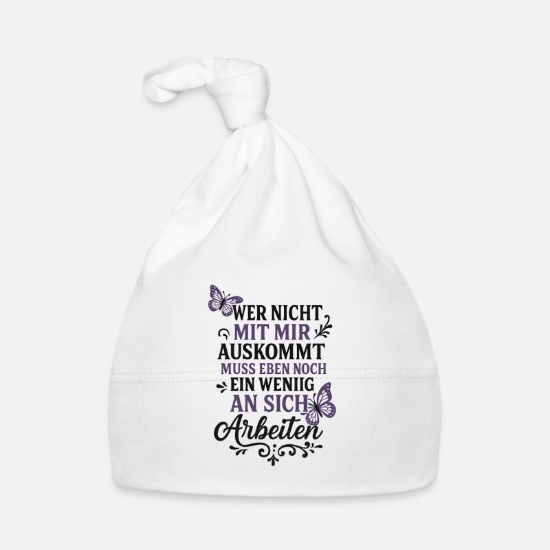 Funny saying who doesn't get along with me Organic Baby Cap