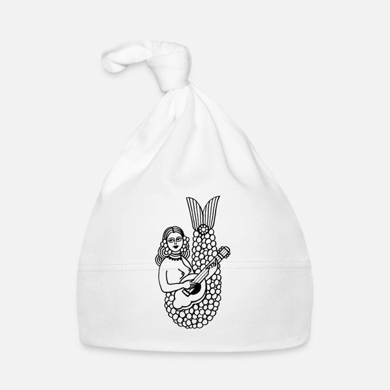 Sirène - Bonnet bio Bébé - blanc