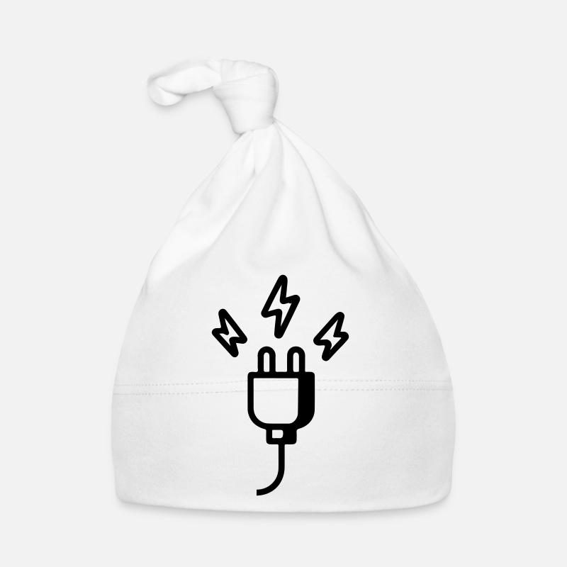Strom Stecker Symbol Baby Bio-Mütze