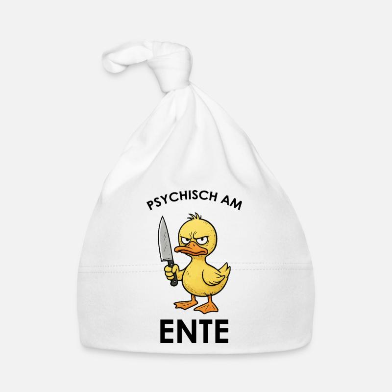 Wütende Enten mit Messer Baby Bio-Mütze