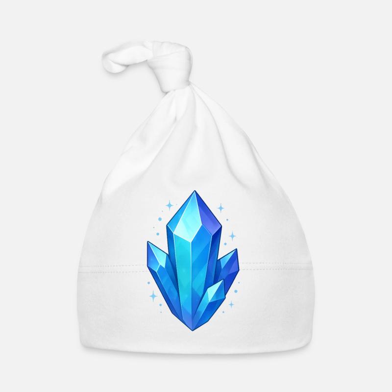 Blue Crystal Cluster Organic Baby Cap