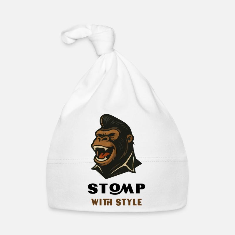 Stomp with Style – Gorilla Edition Baby Bio-Mütze