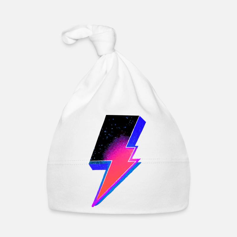 Neon Lightning Bolt Gradient Organic Baby Cap