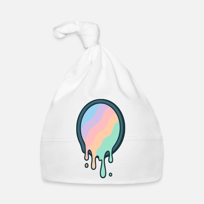 Melted Pastel Rainbow Organic Baby Cap