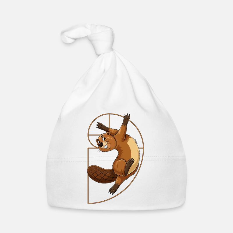 Fibonacci Beaver Spiral Baby Bio-Mütze