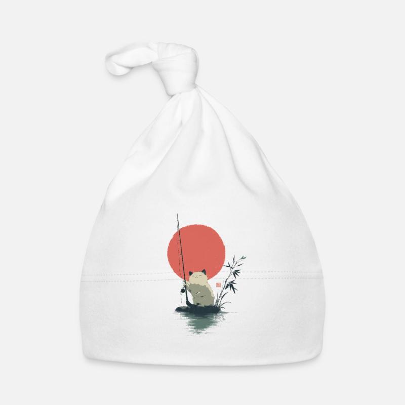 Panda Angler at the Red Moon Organic Baby Cap