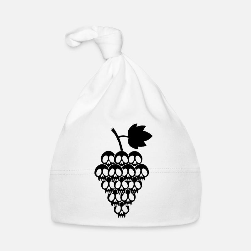 Black grape skulls Organic Baby Cap