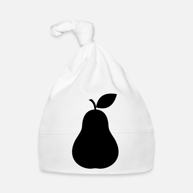 Pear silhouette fruit minimal Organic Baby Cap