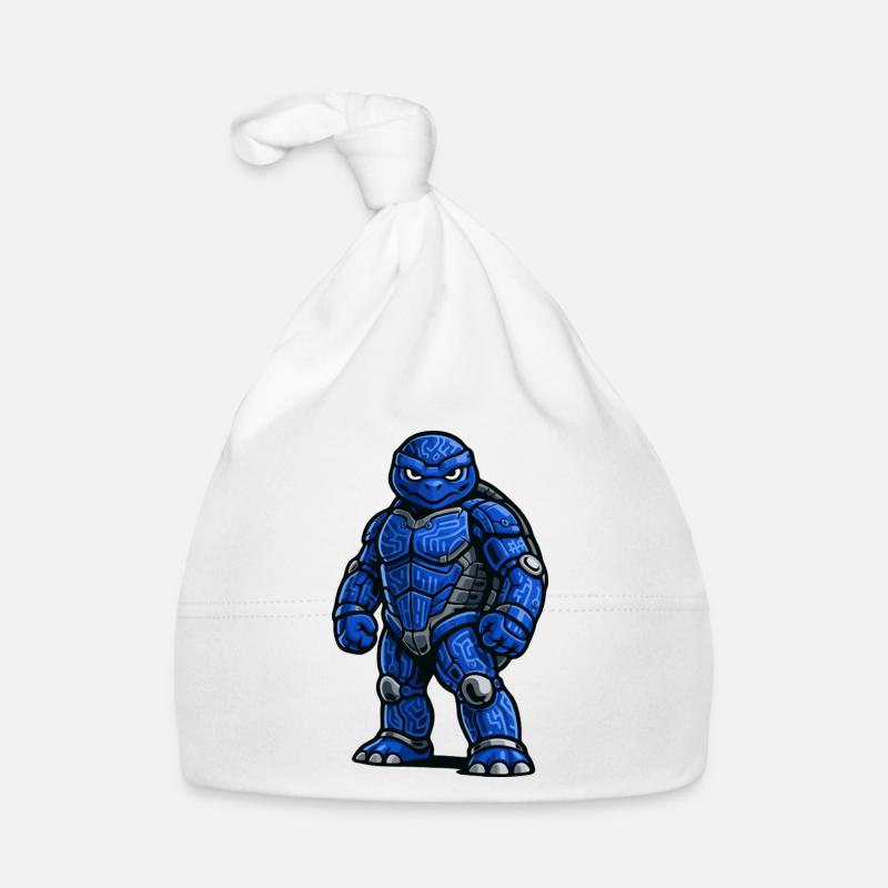 Futuristic Armored Turtle Warrior Organic Baby Cap
