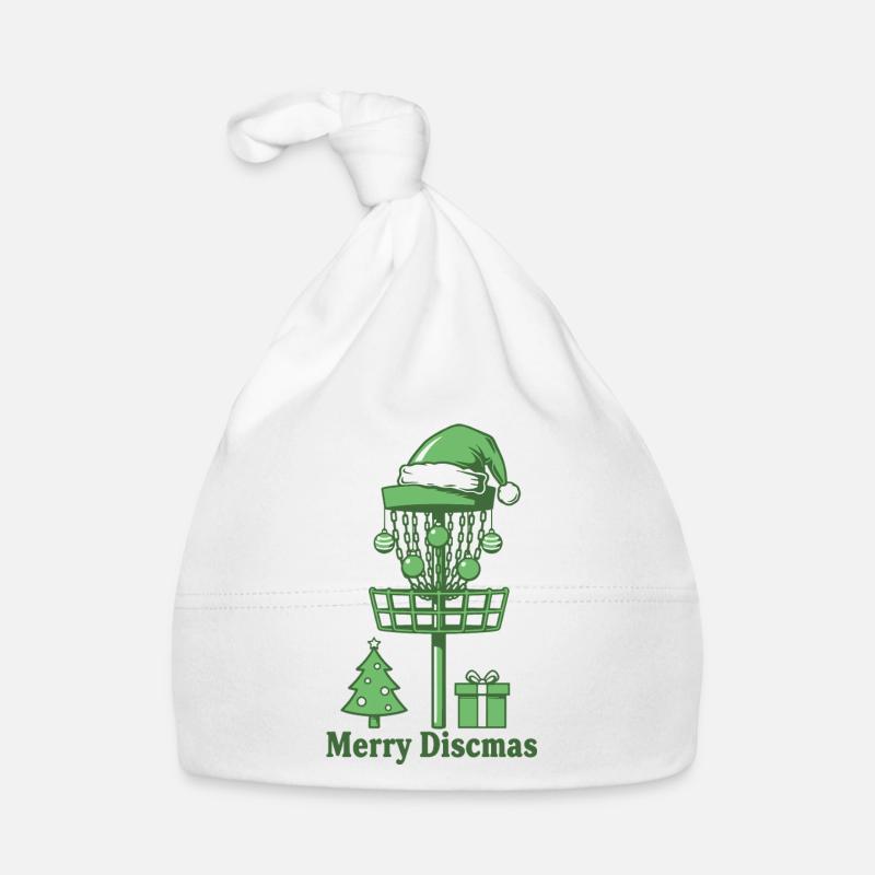 Joyeux sapin de Noël pour le panier de disc golf de Discsmas Bonnet bio Bébé