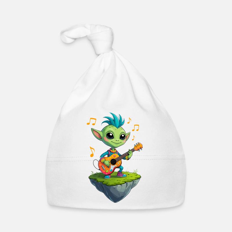 Le Bouffon Vert à la guitare Bonnet bio Bébé