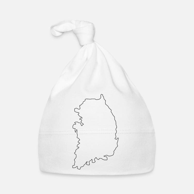 Carte de la Corée du Sud Bonnet bio Bébé