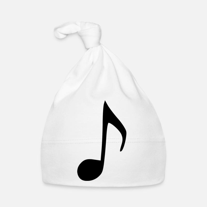 Musiknote schwarz Musik Baby Bio-Mütze