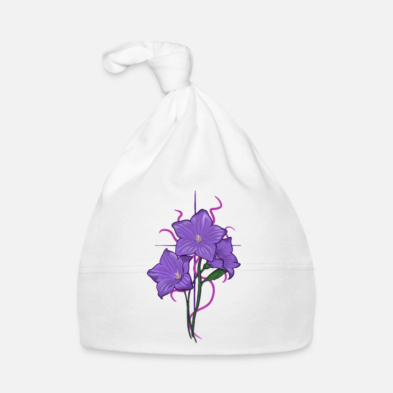 Fleur pourpre avec des aspects rose violet Bonnet bio Bébé